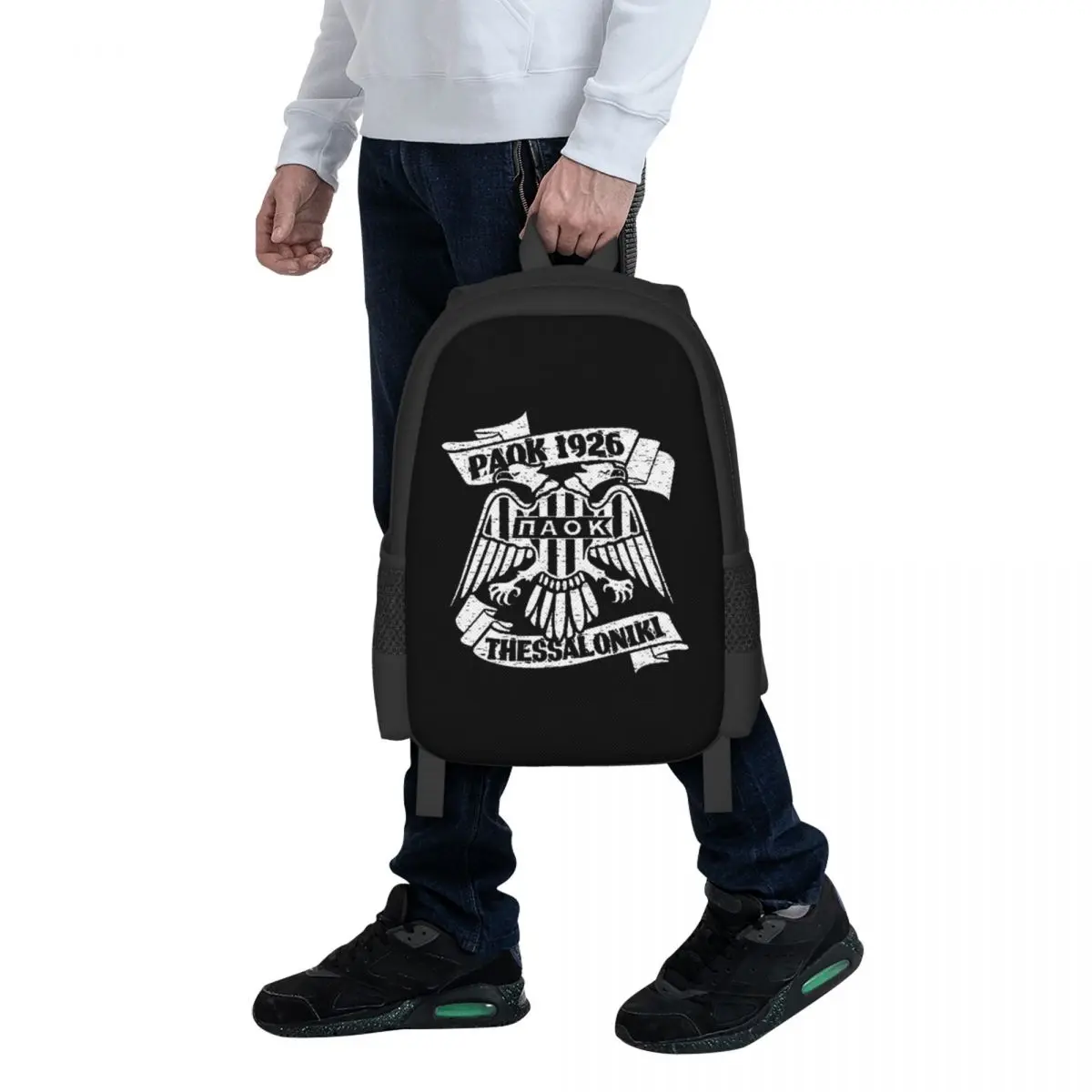 

Paok Thessaloniki Ultras Hooligans Student Backpack School Bag Hiking Travel Daypack for Fashion Bookbag Shoulder Bags