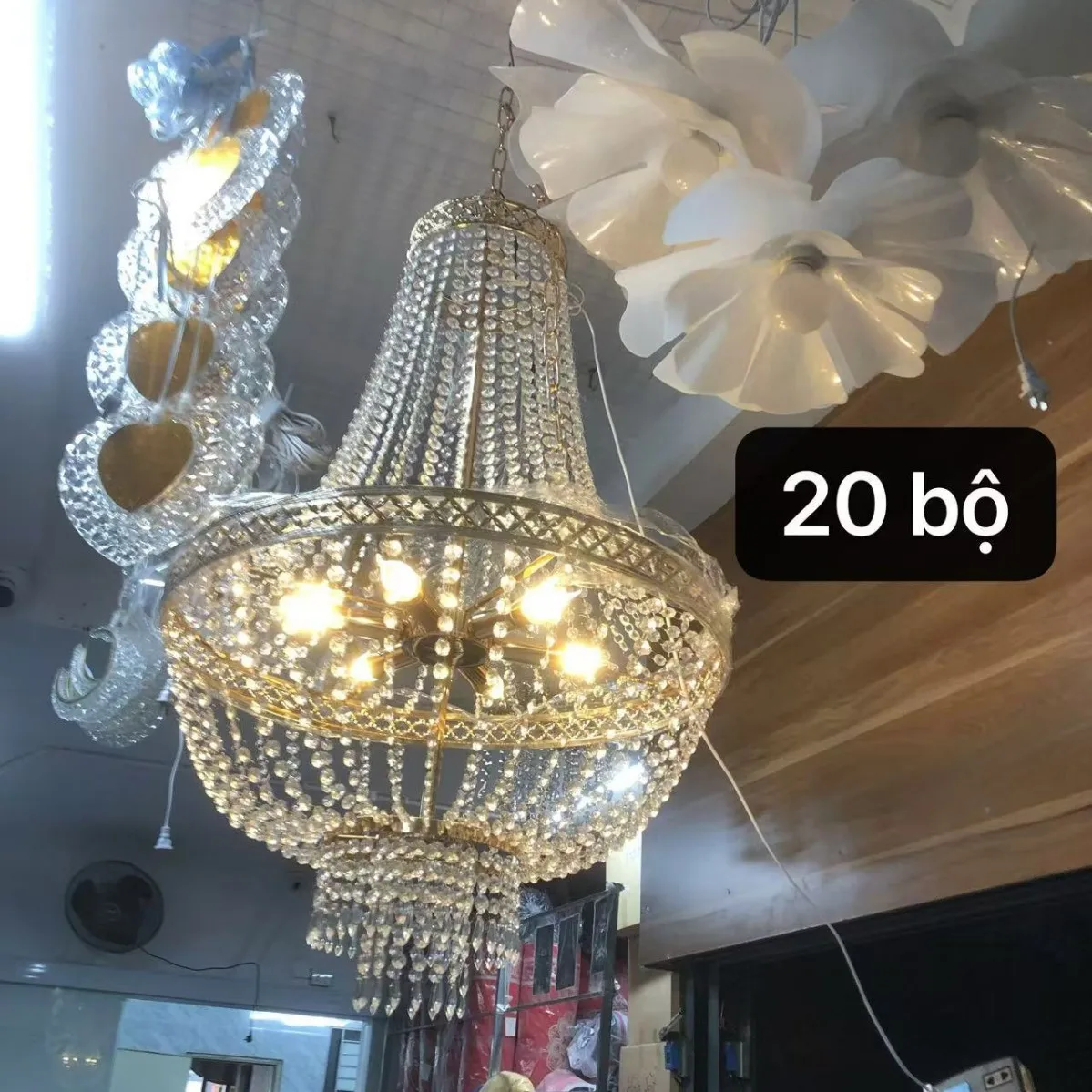 

Outdoor Wedding Luxury Decoration Chandelier, Home Party Event Stage Ceiling Crystal Hanging Centerpieces Props Decoration