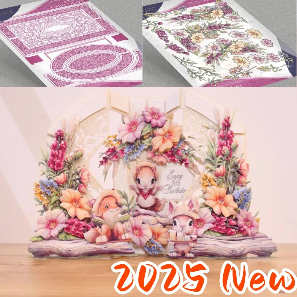 

Rabbit and Flower Metal Cutting Dies For Scrapbook Diary Decoration Embossing Template Diy Greeting Card Handmade for 2025 New