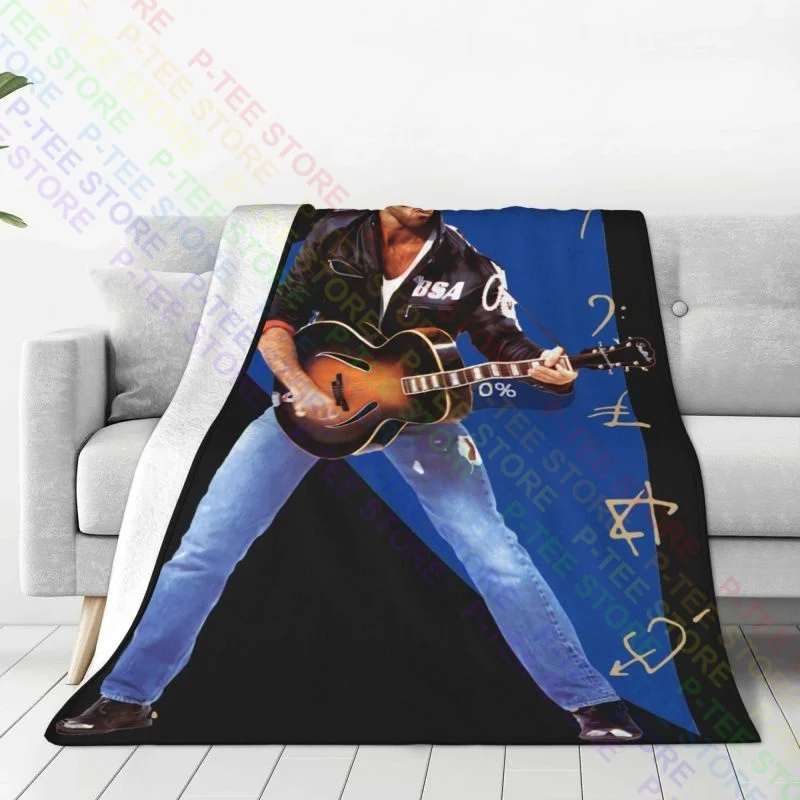 George Michael Faith Era Guitar Blanket Autumn Bedding Super Soft Skin Friendly Camping Blanket