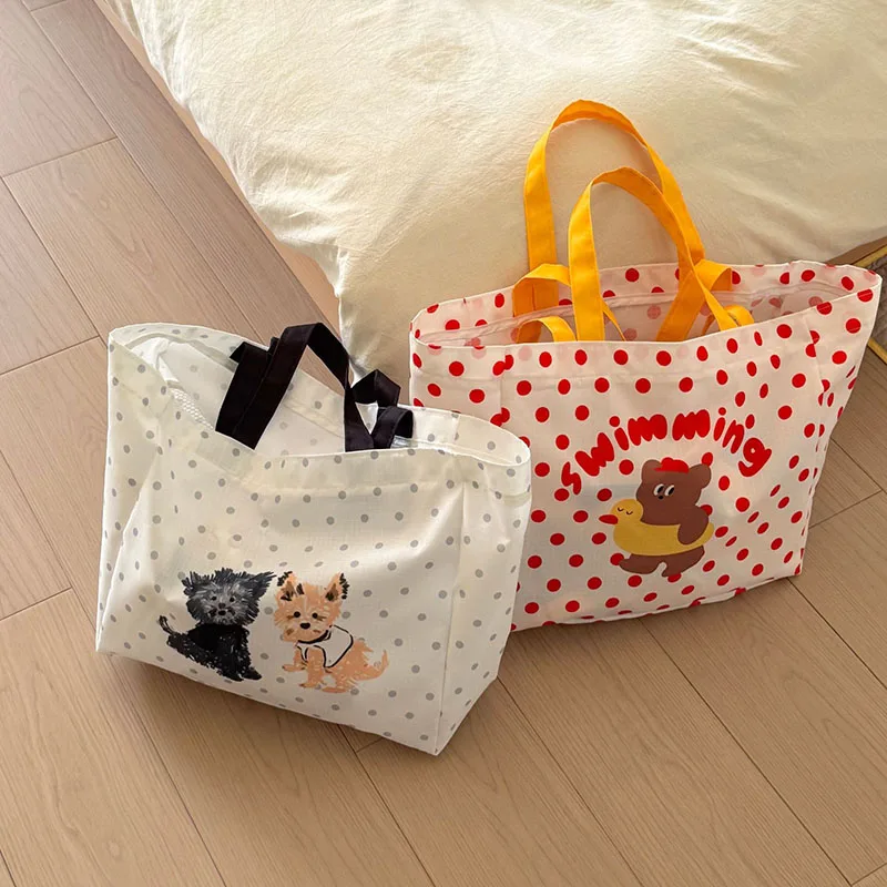 MILANCEL Neue Wickeltasche mit Cartoon-Hunden und Bären, große Kapazität, tragbare Handtasche, Baby-Wickeltasche, Muttertasche