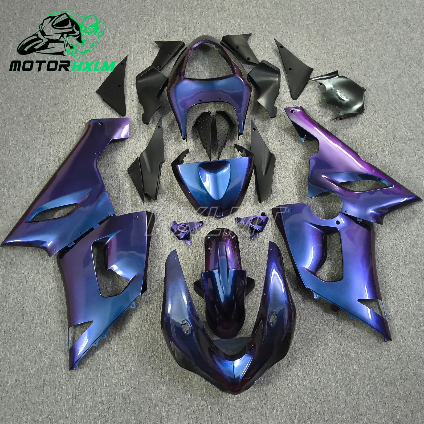 

ABS Motorcycle Fairings Kit for KAWASAKI Ninja ZX6R 05 06 ZX 6R 636 2005 2006 ZX-6R ABS Gloss Black Bodywork Set