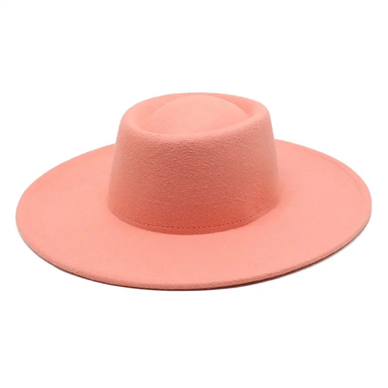 spring autumn Women's cap hats for men fedoras felt Bowler hat wide brim winter new fashion chapel Beach outing fascinator 2024