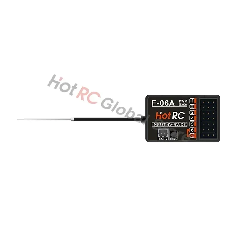 HOTRC DS600 6CH 6 قناة 2.4G شاشة LCD نظام الراديو الارسال تحكم عن بعد واستقبال PWM 6CH لقارب صيد RC