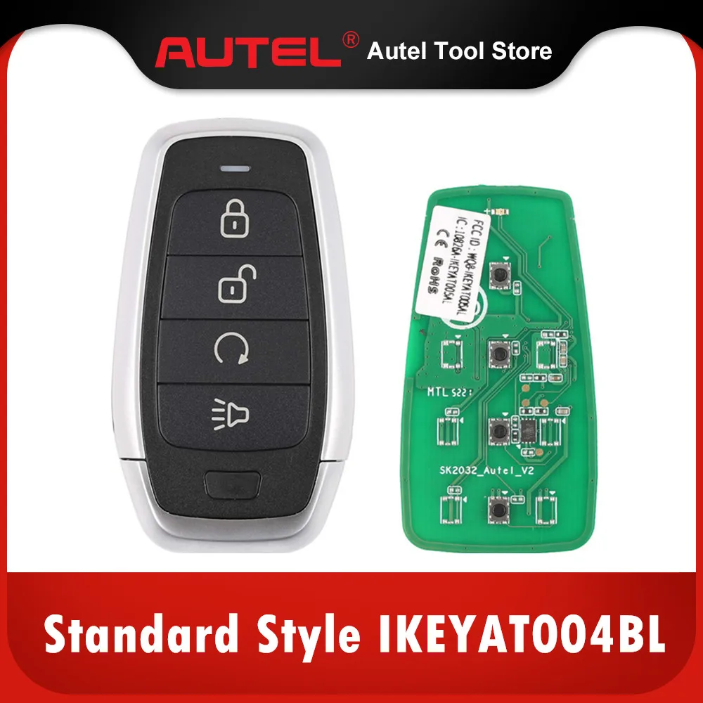 

AUTEL MAXIIM IKEY Standard Style IKEYAT004BL 4 Buttons Independent Smart Key (Remote Start)