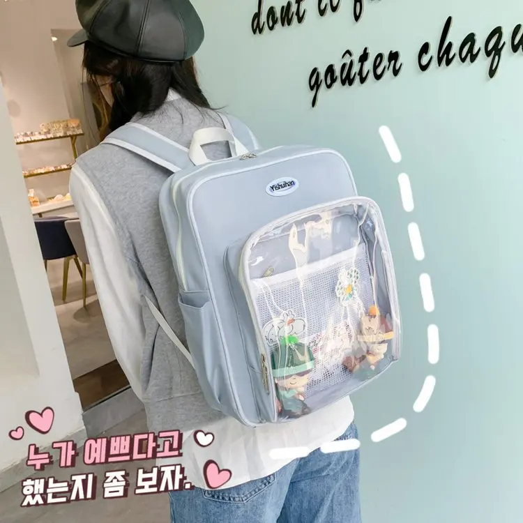 

Japanese High School Girls Backpacks Transparent Bags Itabag Women Mochila Feminina JK Backpack School Bags For Teenage Girls