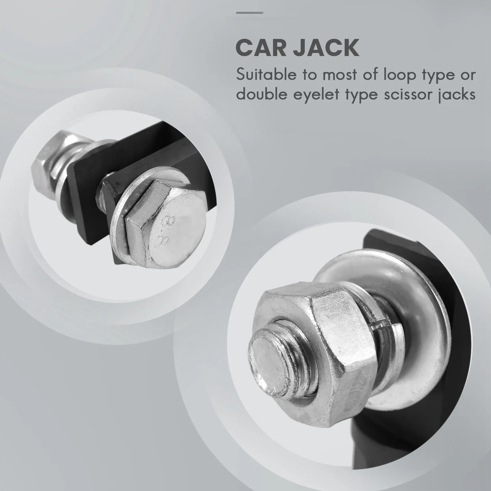 Scissor Jack Adaptor 1/2 Inch for Use with 1/2 Inch Drive or Impact Wrench Tools IJA001