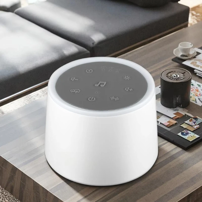 

Машина белого шума с подсветкой для звуковой терапии для взрослых, USB-плеер, пульт ДУ, питание от батареек ААА, устройство для улучшения сна и успокоения