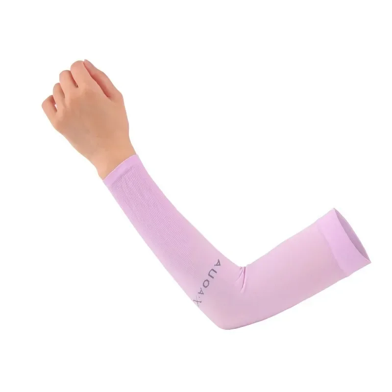 Summer Ice Silk Long Sleeves Anti-Sunburn Arm Cover Men Women Cuff New Cool Hand Sleeves Anti-UV Cycling Arm Sleeve Fingerless