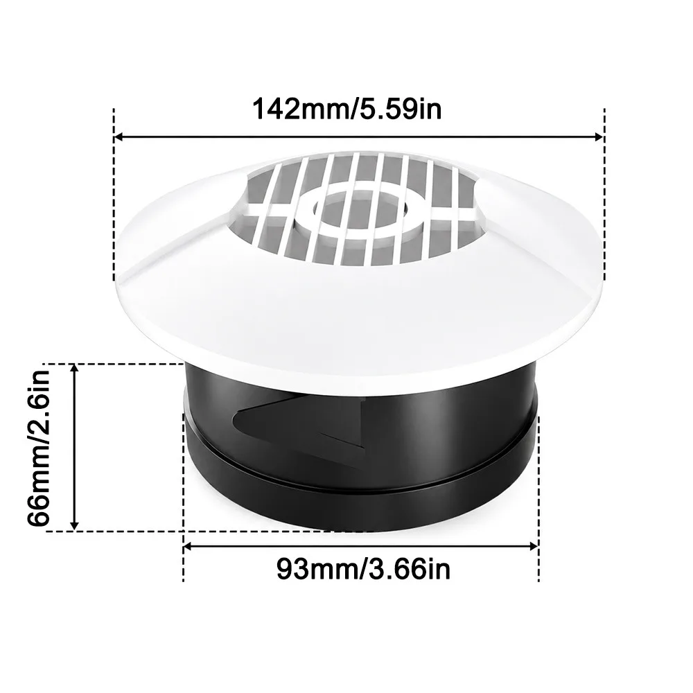 Adjustable Round Air Vent Rotatable Louvers Ceiling Vent Grille Exhaust Vent Cover Air Conditioning Outlet