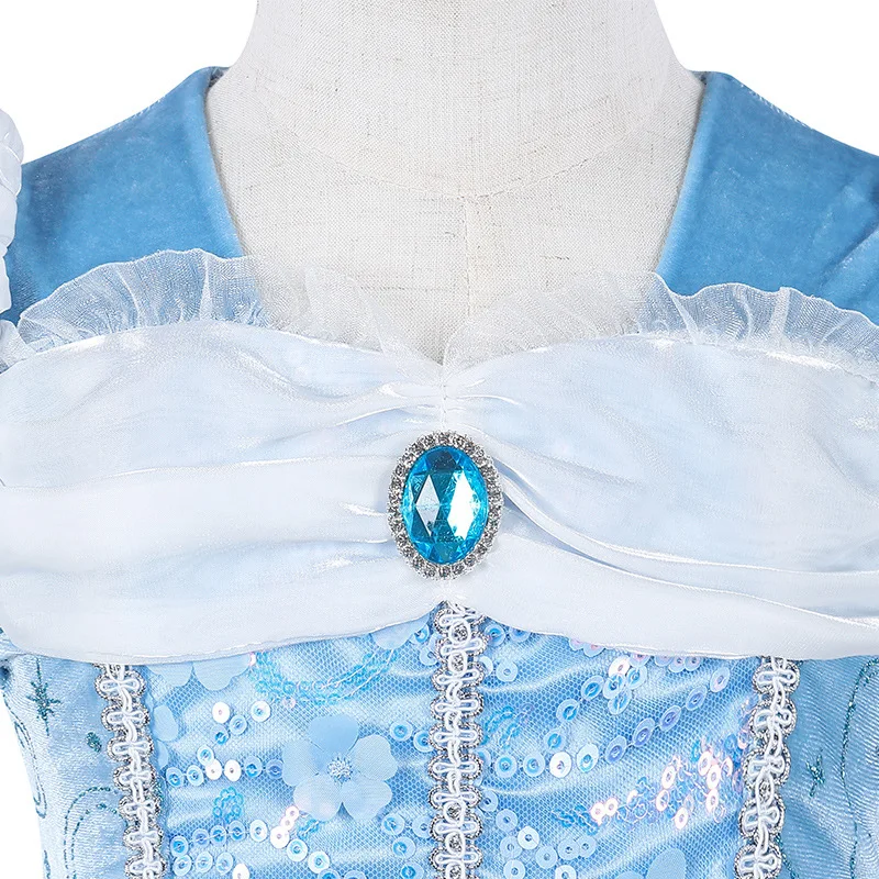 Cinderella Dress Kids Halloween Party Girls Princess Cosplay Costume Dress Up Carnival Christmas Fancy Children Clothing