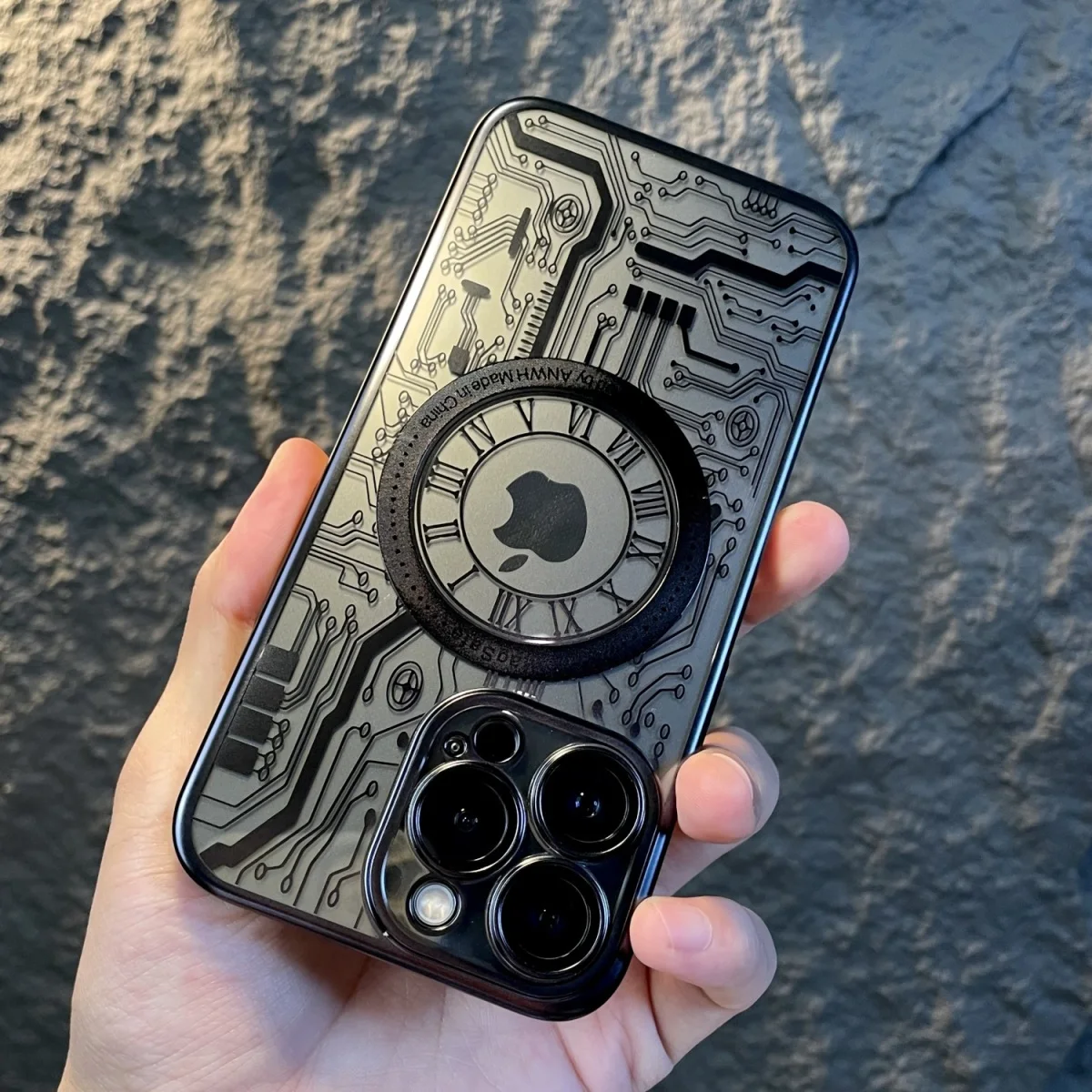 

14/13/12 self-lens film magnetic 3D circuit board pattern iPhone 15promax drop-proof case 15promax 14promax 13promax 12promax 11