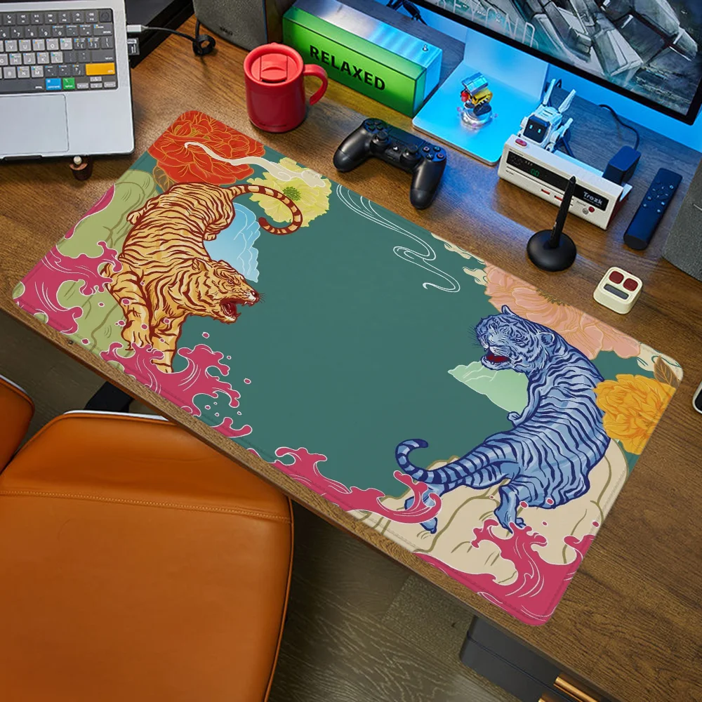 Computer Table Cherry Blossom Illustration Gaming Mats Mousepad Anime Mause Pad Mouse Mat Pc Setup Accessories Gamer Desk Large