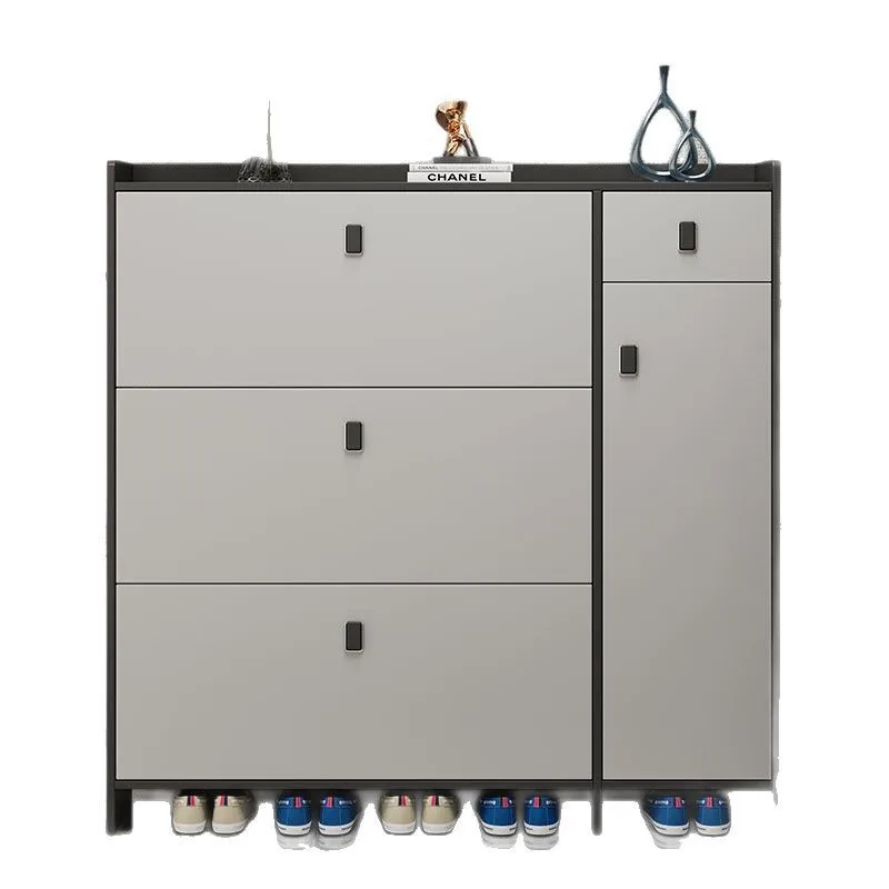 

Ultra-thin, tipping bucket shoe cabinet, household, door, wall, large capacity, entrance