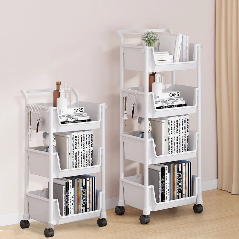 Mobile Storage Rack Trolley, Multi Storey Snacks Storage Rack, Mobile Rack Trolley Bookshelf, Mobile Storage Rack Trolley