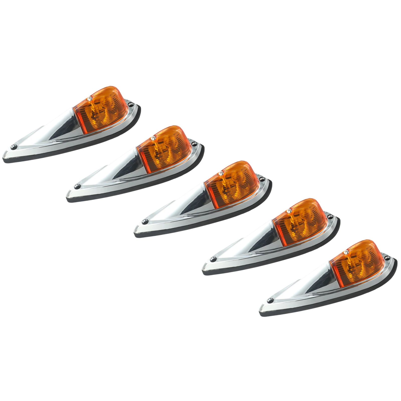 5pcs Truck Semi-Trailer Amber Cab Marker Roof Top Clearance Light Strobe Light Running Light For Ram Truck Van Semis RV - Image 5