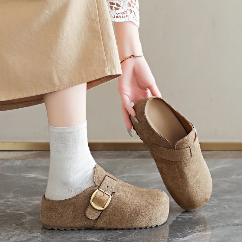 

Retro Half-Cover Casual Versatile Women's Shoes, Outdoor Slippers, MY002