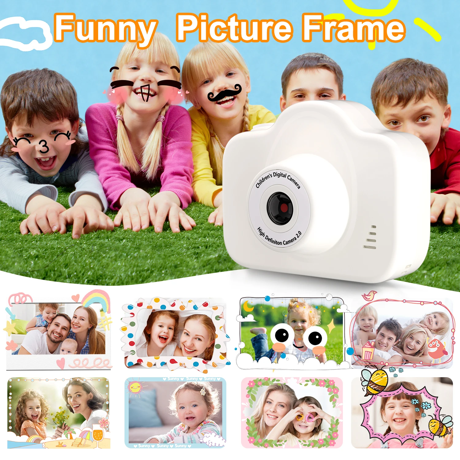 كاميرا فيديو للأطفال بدقة 1080 بكسل |   كاميرا صغيرة بعدسة مزدوجة عرض ملون هدية عيد ميلاد للأطفال