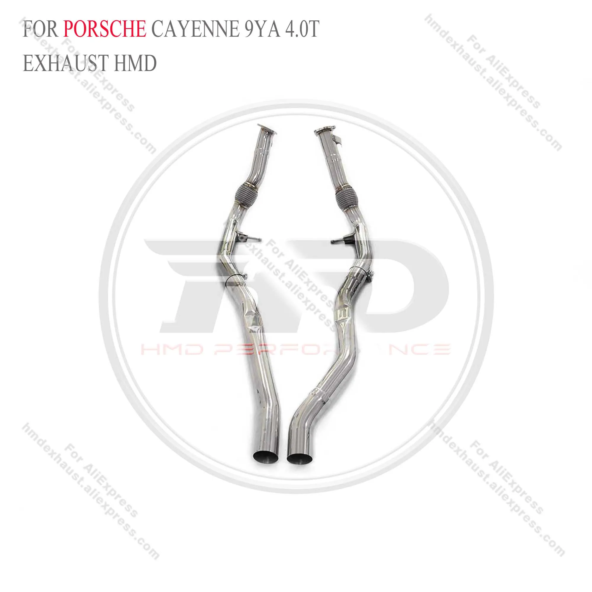 HMD Stainless Steel Exhaust Catback For Porsche Cayenne 9YA 4.0T With Resonant Tube Auto Tuning Exhausted System Pipes Parts