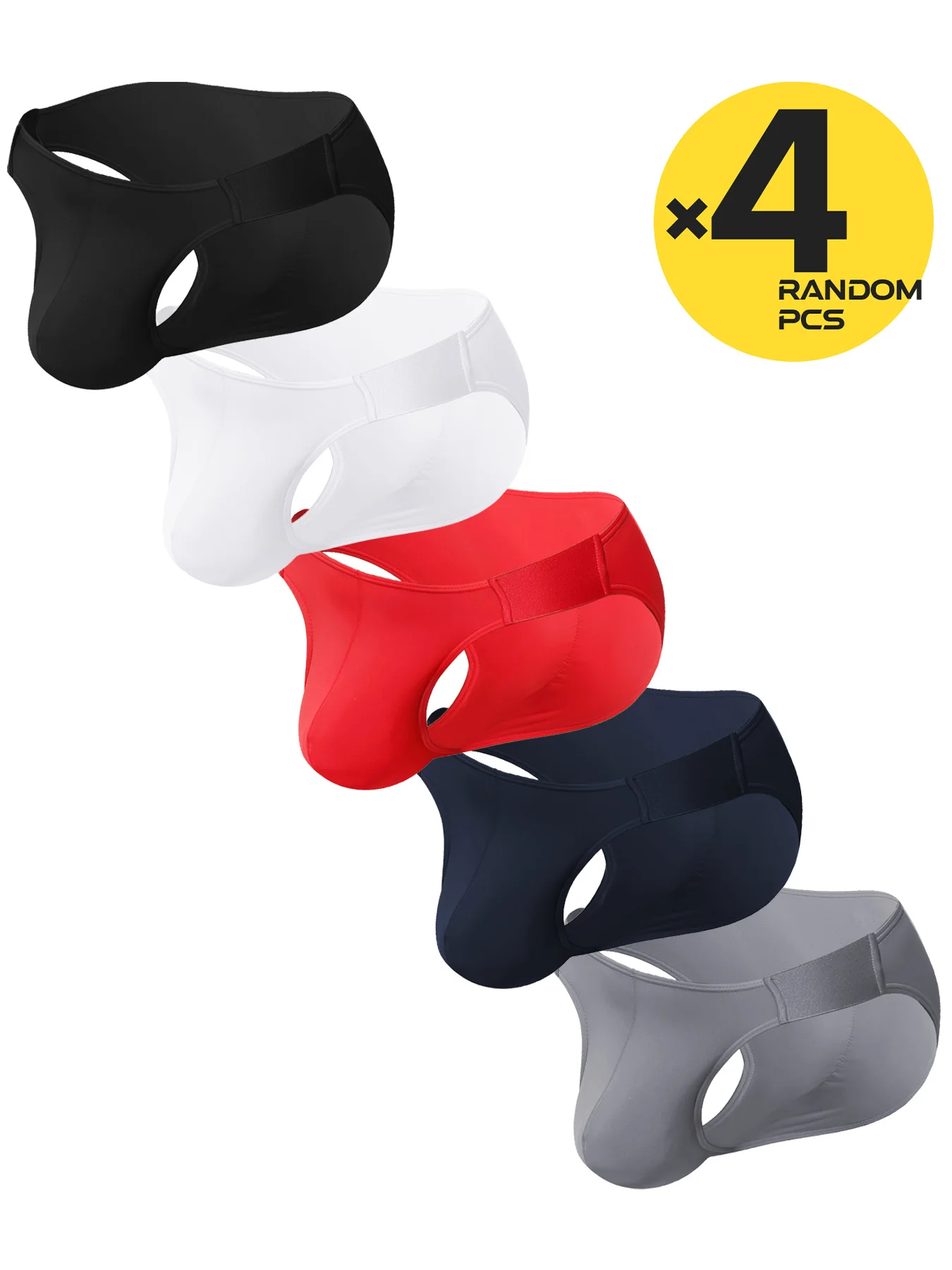 

Men's Solid Color Slim Fit Comfortable Triangle Underwear Breathable Summer New Arrival Youth Trendy Short Pants 3pc/4pc Set