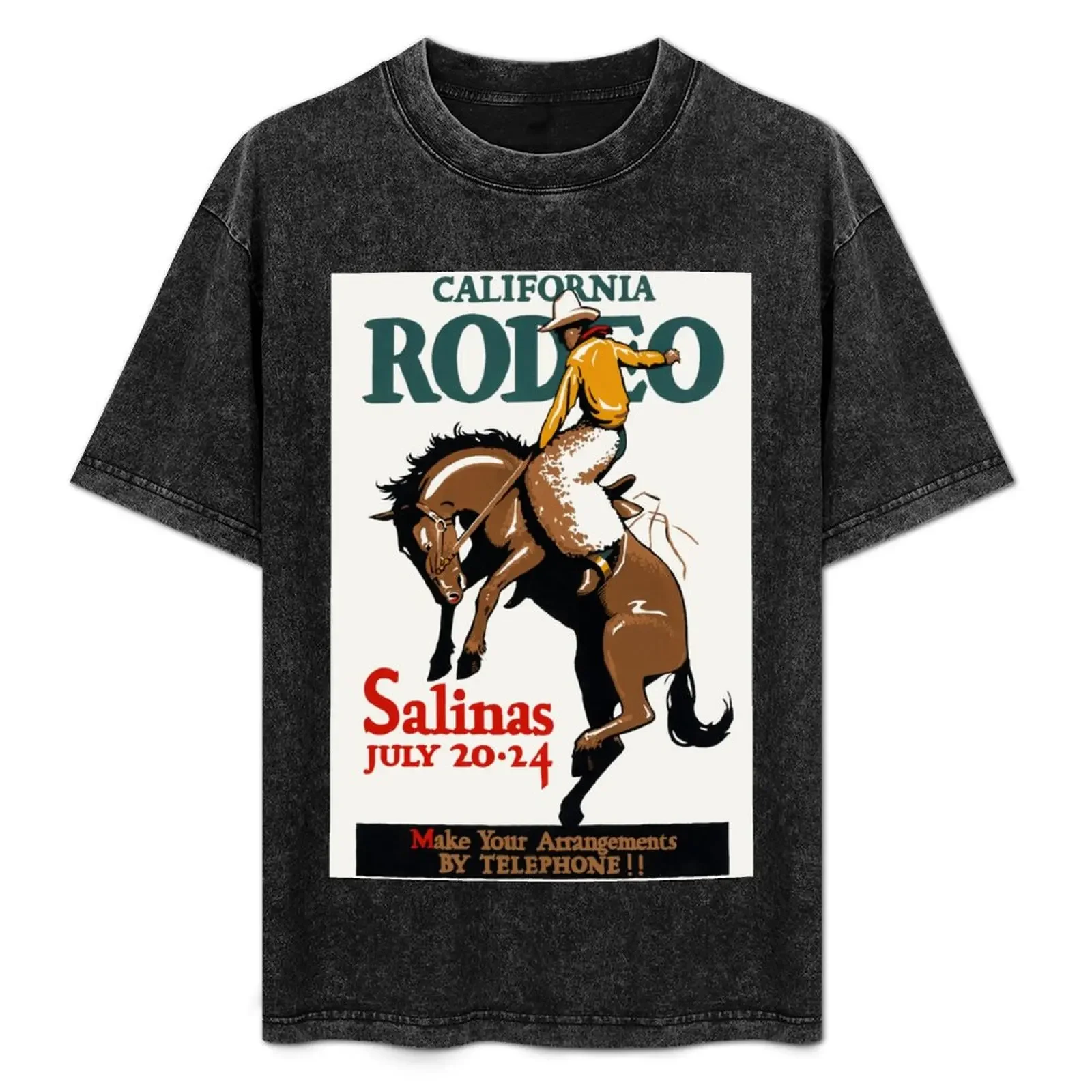 

California Rodeo Salinas USA 1930s Vintage Poster T-Shirt funny meme t-shirts tops Personalized t-shirt mens workout shirts