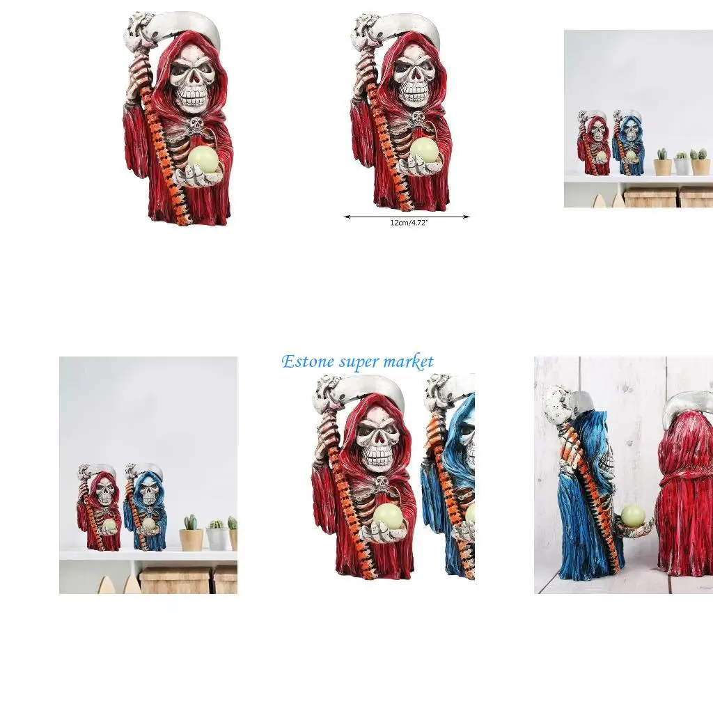 

090B Death Sculpture Skeleton Crafts Resin Room Decor Scary Groom