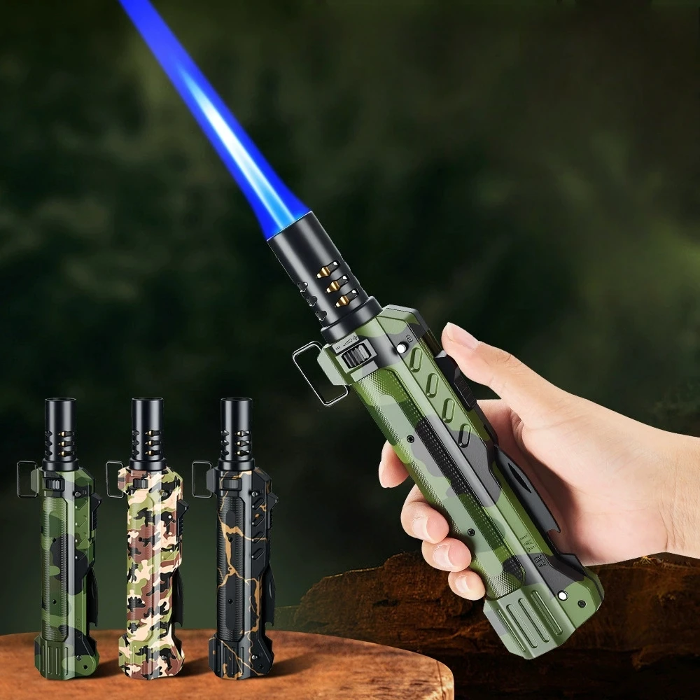 

Outdoor Multifunctional High-power Spray Gun Windproof Jet Flame Inflatable Bottle Opener Cigar Drill Camping Essential Lighter