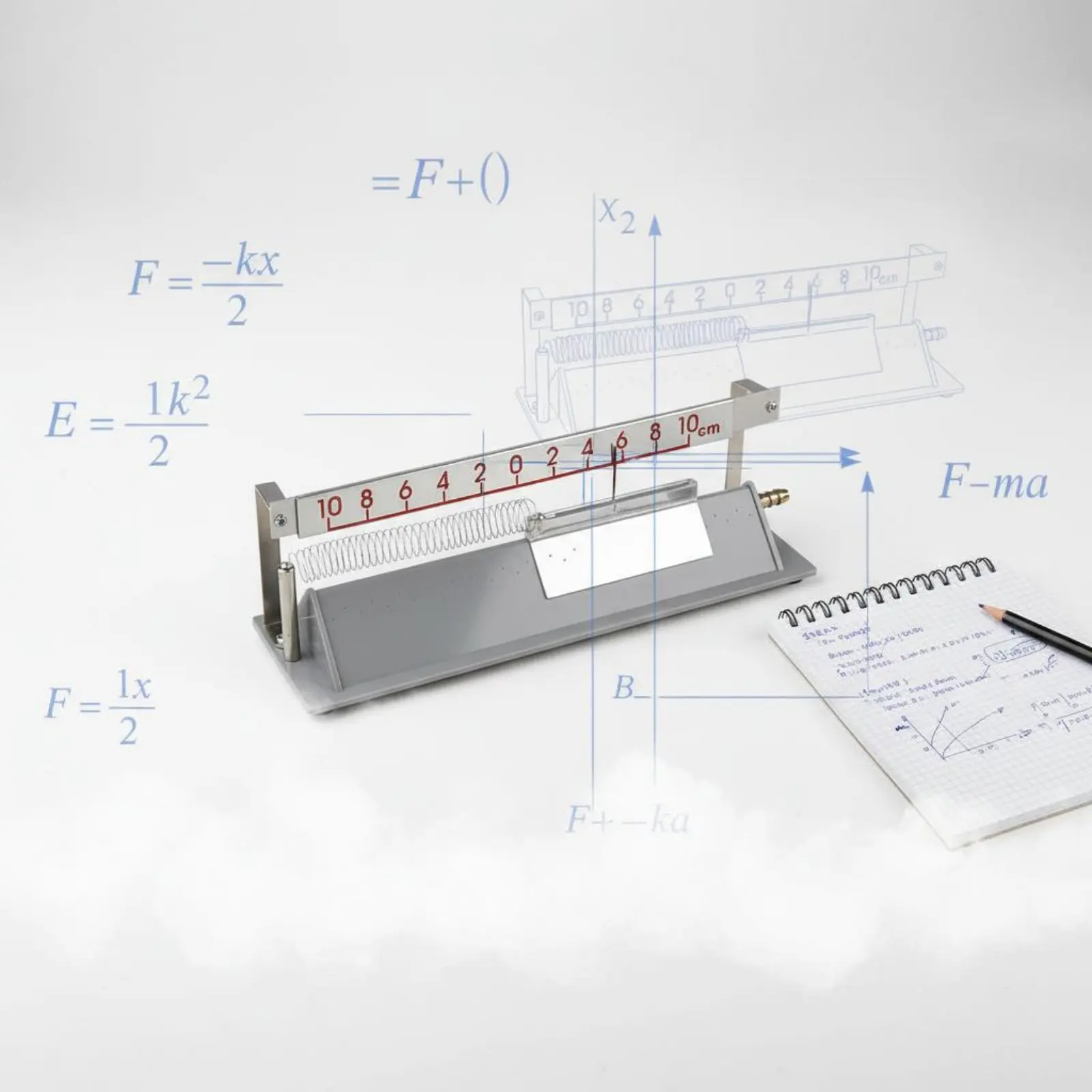 Obrázek 3: Dvojitý svitek oscilátor s škála vzduch ložisko svitek oscilátor harmonic hnutí demonstrace sada nízko tření pro učitelé