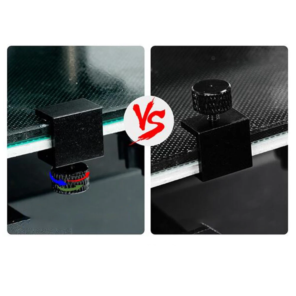 

A46M-3D Printer Parts 4Pcs Glass Heatbed Clip Clamp Heated Bed Clips Aluminium Alloy Ultimaker Hotbed Build Platform Retainer