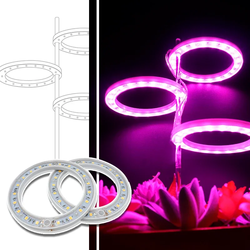 LED melek yüzük büyümek işık DC 5V USB fitolamp bitkiler için tam spektrum kapalı bitki sera fidan ev çiçek için lambalar