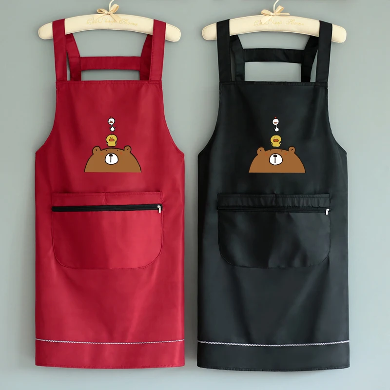 Home Fashion Apron Kitchen Waterproof And Oil-proof Overalls Cute Japanese Blouse Women's Tops Adults