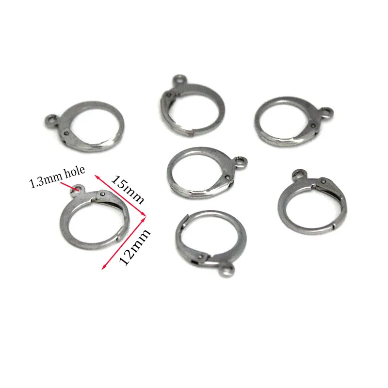 20pcs Hypoallergenic Stainless Steel Leverback Earrings Hooks Findings Black Color Earring Clasps Earwire For DIY Jewelry Making