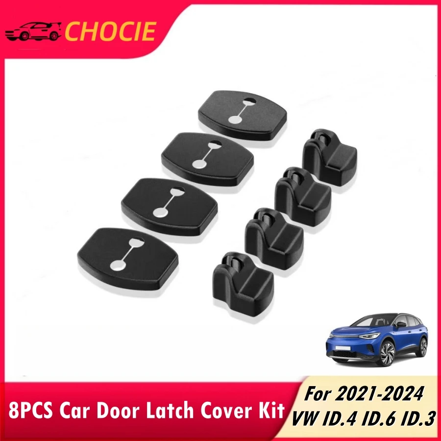 

8PCS Car Door Latch Cover Kit For VW ID.4 ID.6 ID.3 2021-2024 ABS Anti-Scratch ID4 ID6 ID3 Door Lock Cover Door Stopper Cover