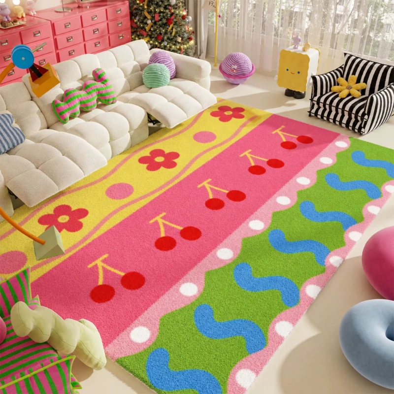 Living Room Carpet Soft Fluffy Comfortable Floor Mat Dopamine Pink Cute Rug Bedroom Carpets Large Area Home Decor Carpets Ковер