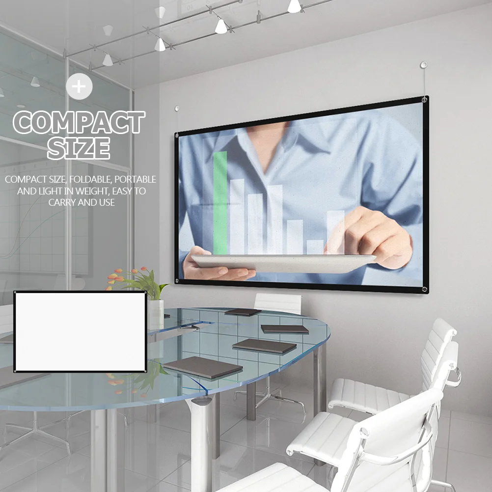 

Portable 60 Inch 16:9 Folding Projector Screen Polyester Material Indoor Outdoor Camping Theater Home Movie Screen Anti Crease