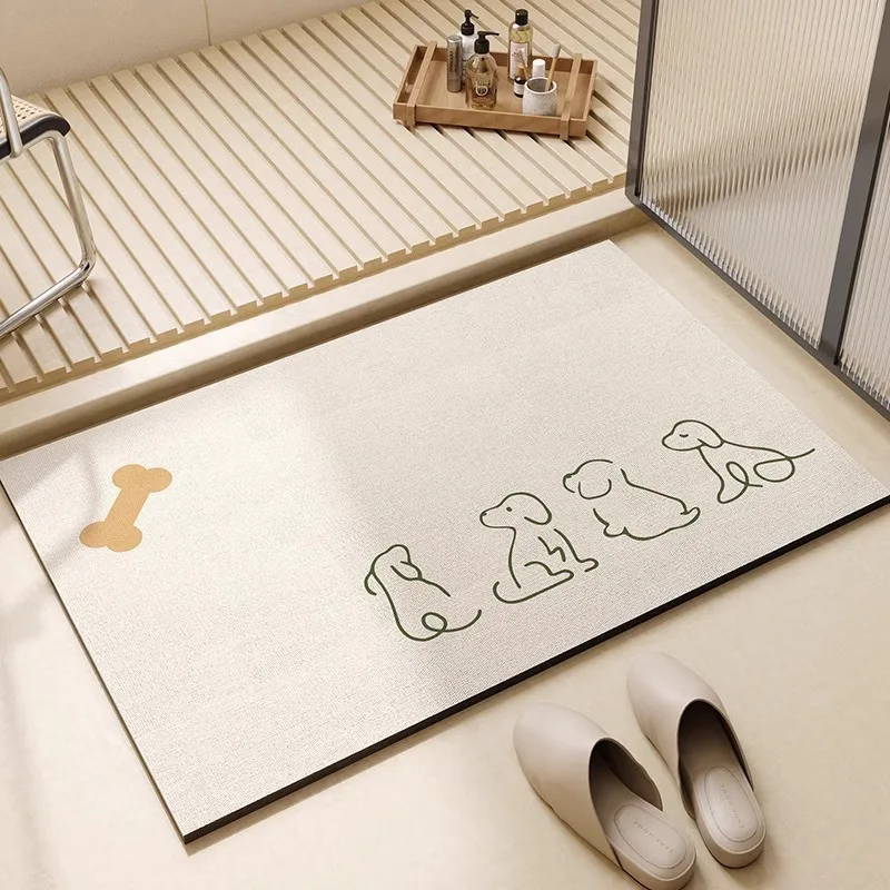 Cross-border Diatom Mud Water Absorption Non-slip Entry DoorToilet Bathroom FloorPorch Dirt-resistant and Easy To Take Care Mat