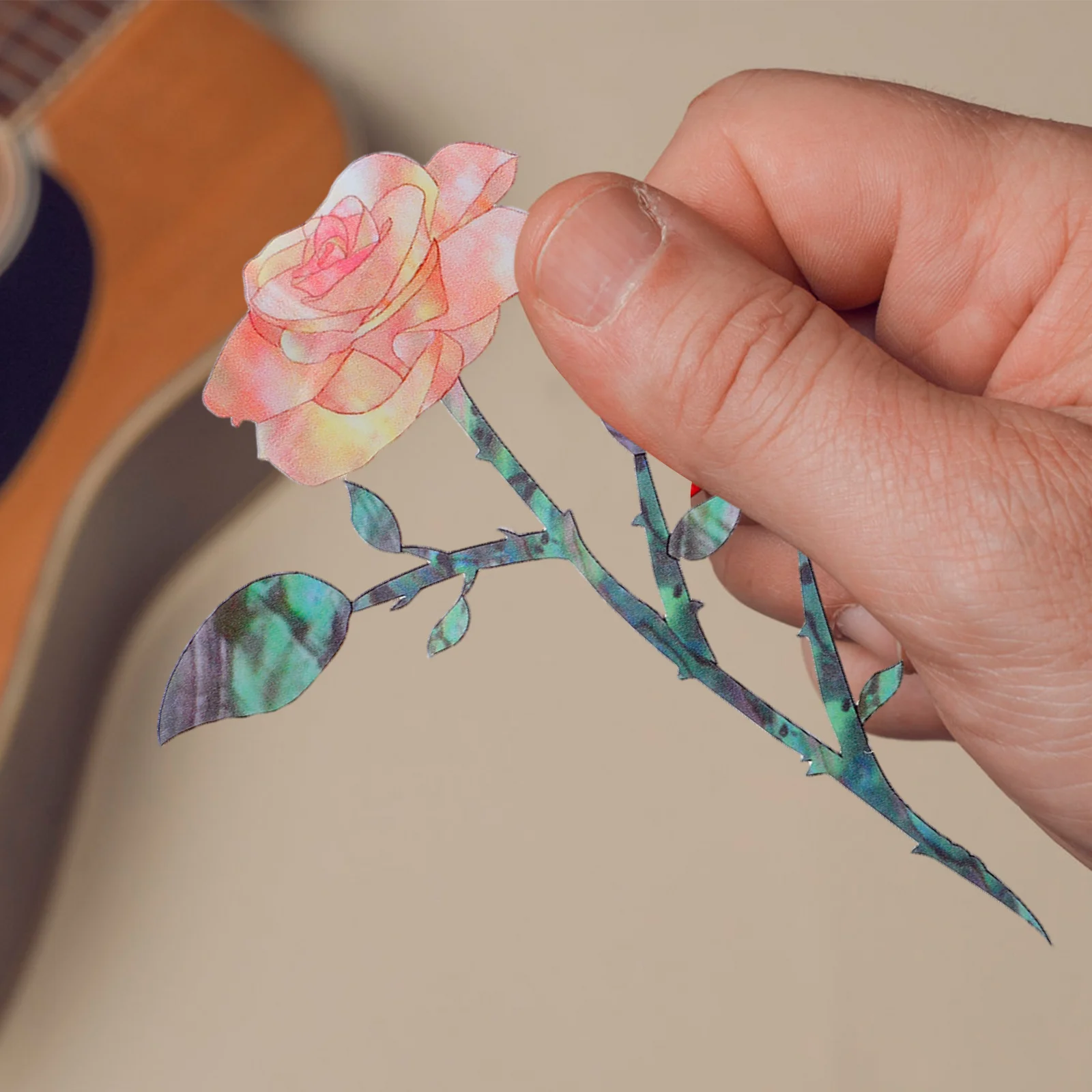 

Unique Guitar Headstock Decals with Eagle Bird Artwork PVC Scratch Resistant Stickers for DIY Instrument Personalization and