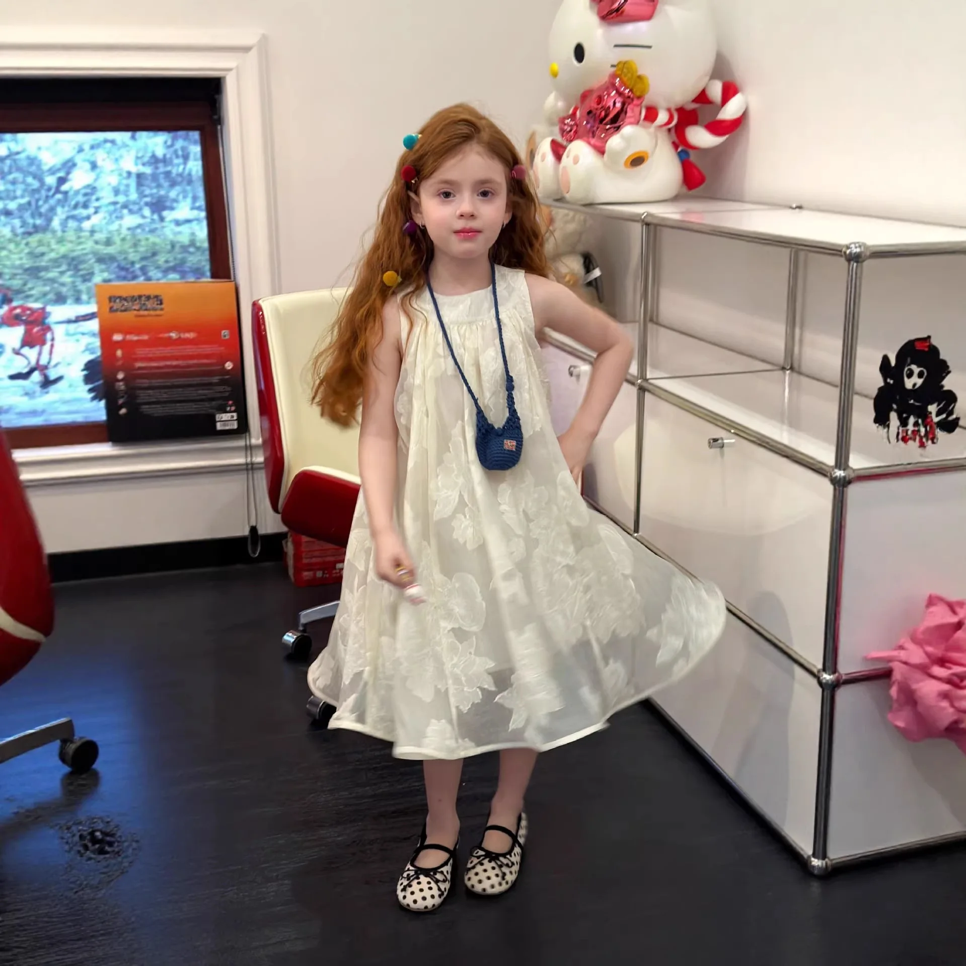 2026 Summer New Children Clothing Girls Fashion Holiday Dress Girls Embroidered Hanging Neck Skirt Children Dress