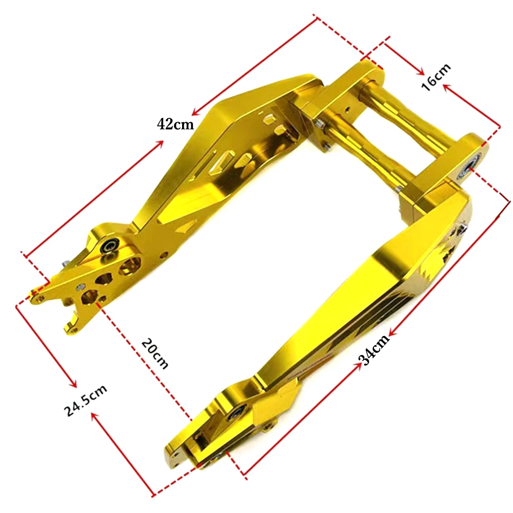 Motorcycle Swing Arm 3D CNC Aluminum Alloy Hollow Out Rear Flat Fork For Niu N1S/NGT/NQI/UQI/U1C/U+B Electric Scooter Modify