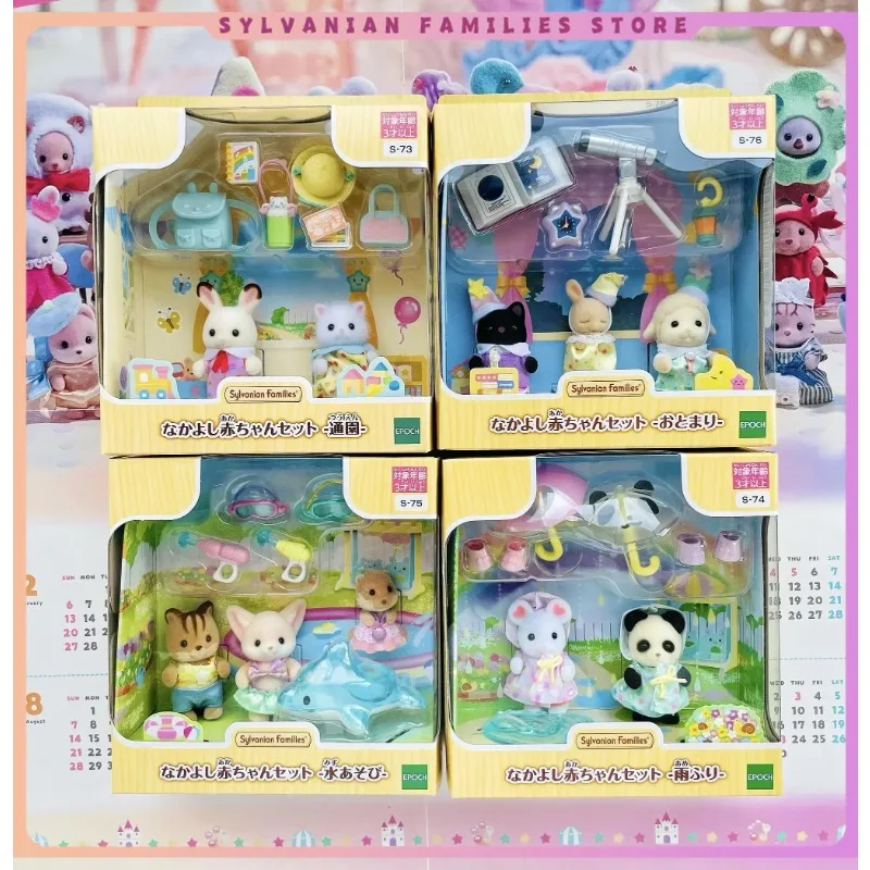 ternurines Sylvanian Families Anime Figuren Familie Set Puppe Spielzeug Baby Puppe Sammlerstück Zimmer Ornamente Dekor Figur Kind Geschenk