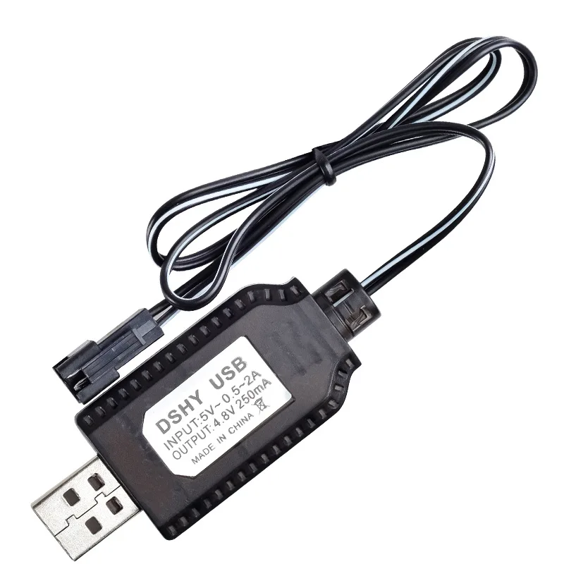 

4.8V USB Charging Cable Toy Battery Pack Charging Cable Overvoltage Protection Full Light Extinguishing Toy Battery Cable