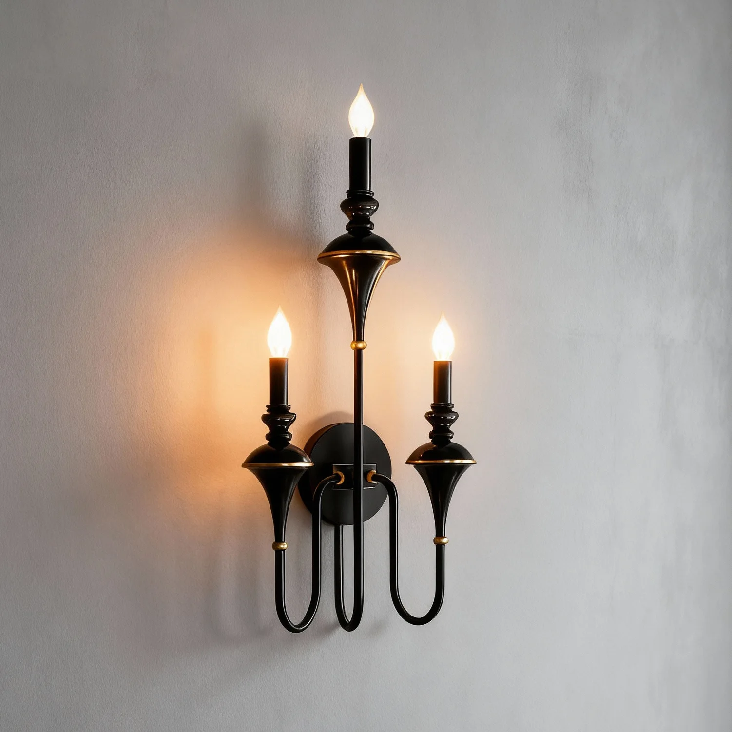 French LargeWallSconce American Minimalist BrassFinishLuxuryCandleLampforVillaBedroomBedsideHallwayVanity DuplexLobbyHotel Decor