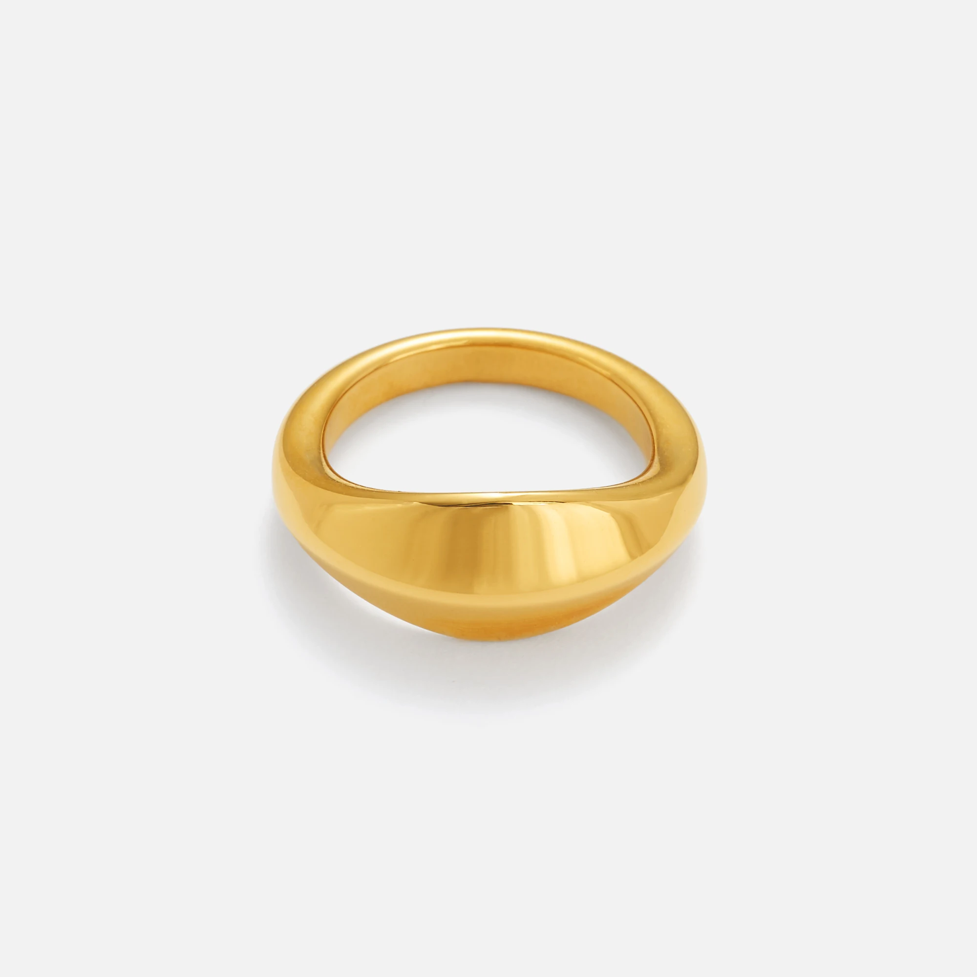 

DASEIN INS Trendy Unique Irregular Unisex Rings Stainless Steel 18k PVD Gold Plated Cool Exquisite Fashion Model Jewelry Gifts