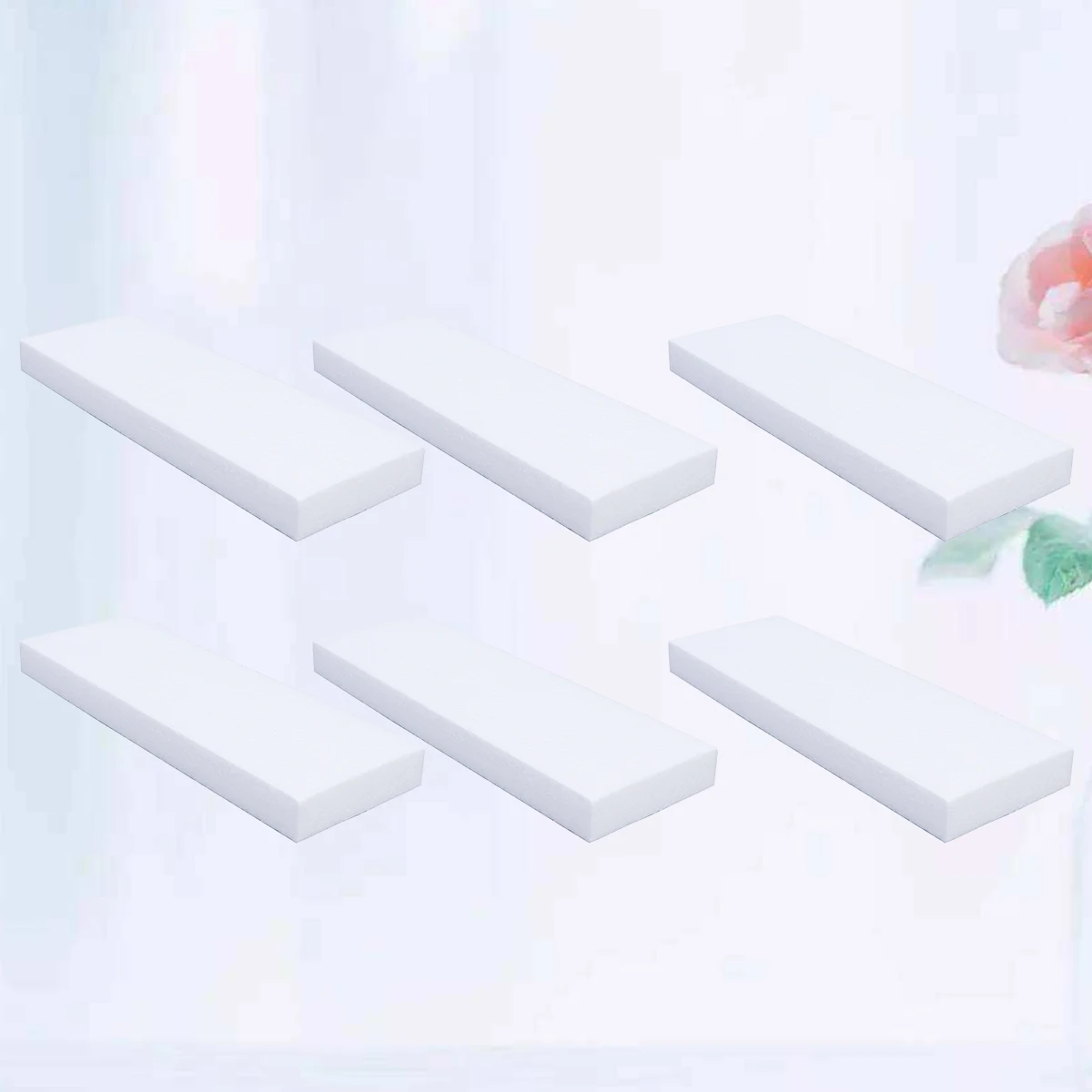 

6pcs 20X10X5Cm Foam Blocks White Craft Base For Cake Display Wedding Diy Embryo Molds Bricks Tool Sandable Paintable