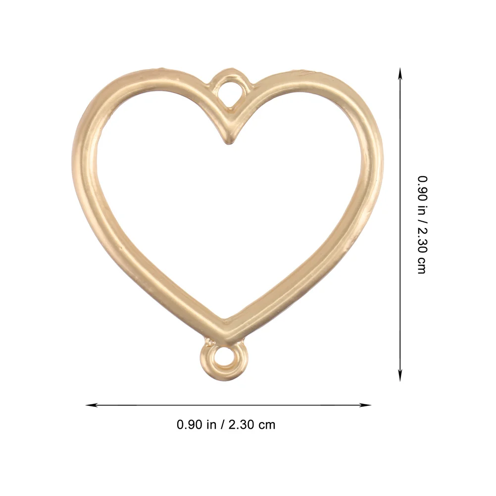 

Alloy Heart Bezels for Resin Earrings Making Jewelry Pendants Necklace Charms Open Bezels Accessories Durable Color