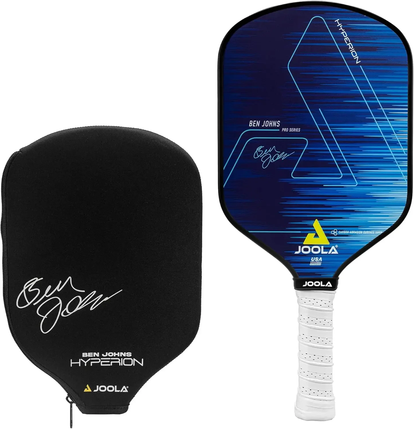 CAS Pickleball Paddle - Carbon Abrasion Surface with High Grit & Spin, Sure-Grip Elongated Handle, Pickle Ball Paddle with Polyp