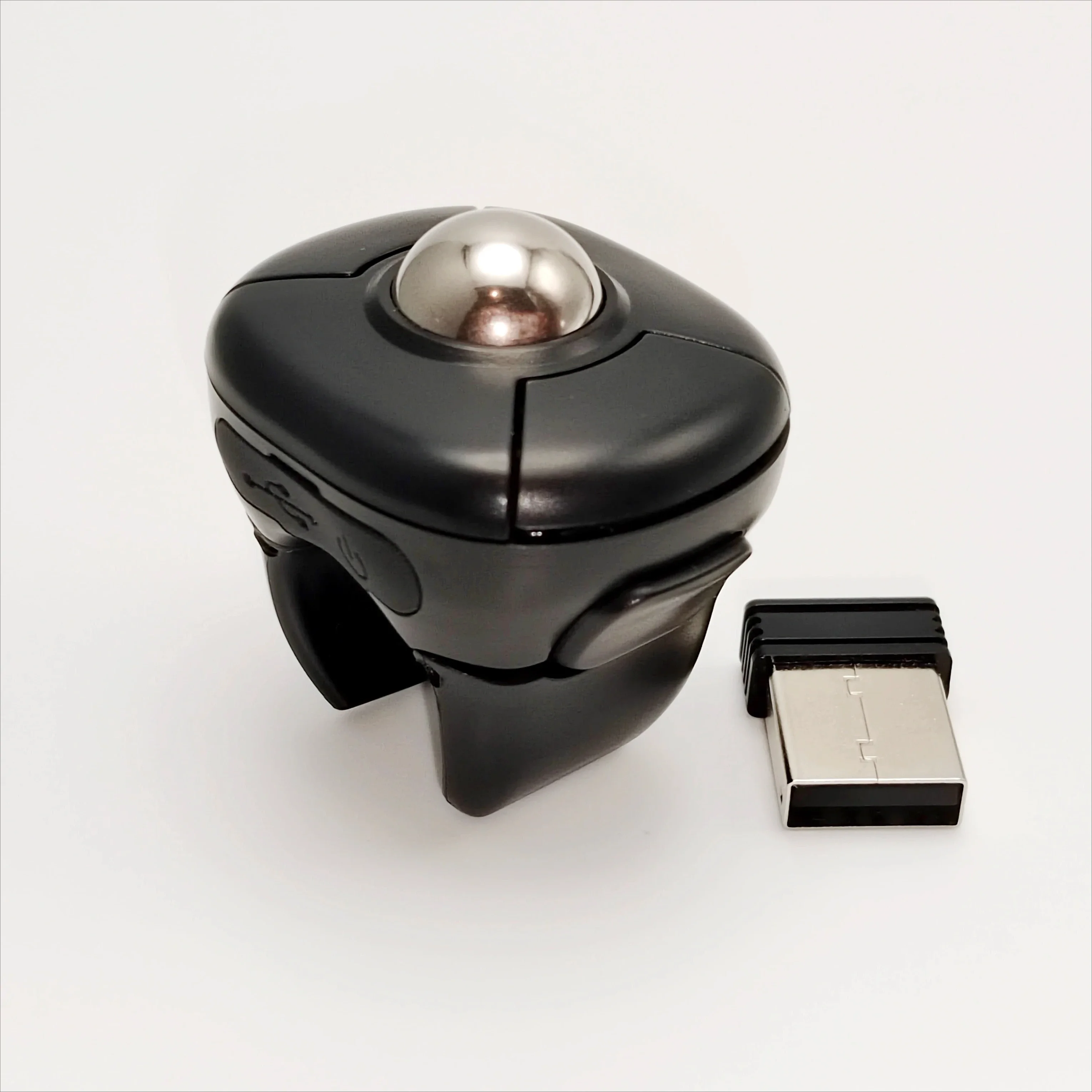 Trackball Finger Ring Mouse - 2.4G+Bluetooth Wireless Remote for Short Video/PPT/In-Vehicle Display