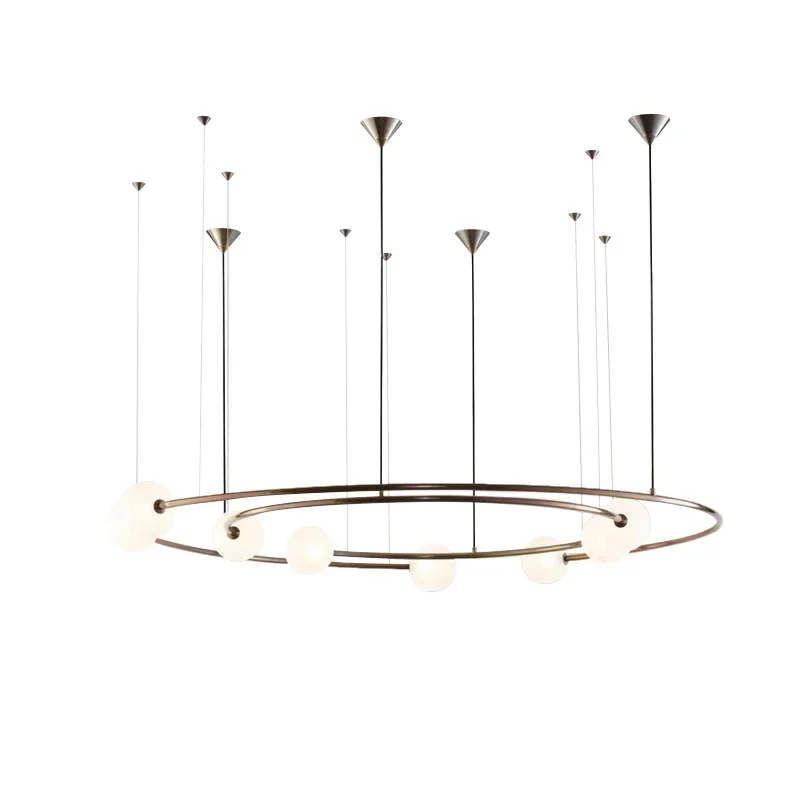 

Designer living room chandelier, modern simple atmospheric model room ring light