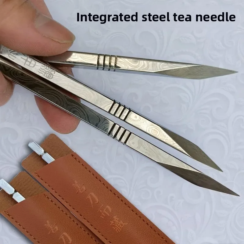 Integrated steel square Pu'er knife, tea cake, pry handmade special stainless  needle