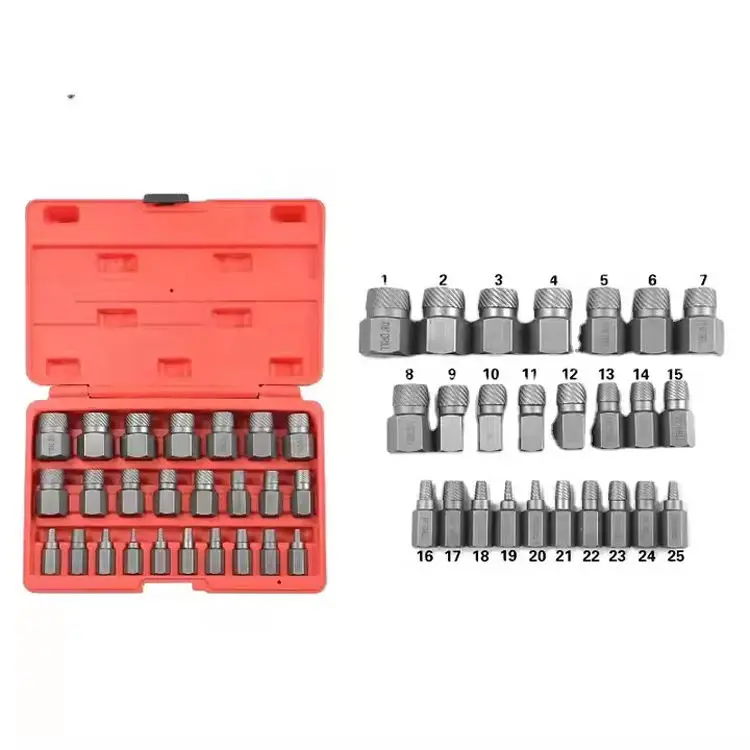 TBTOOLS Car Auto Multi-Spline Screw Drill Bits Bolt & Nut Extractor Tool Vehicle Repair Tools Maintenance Werkzeuge Set TB007